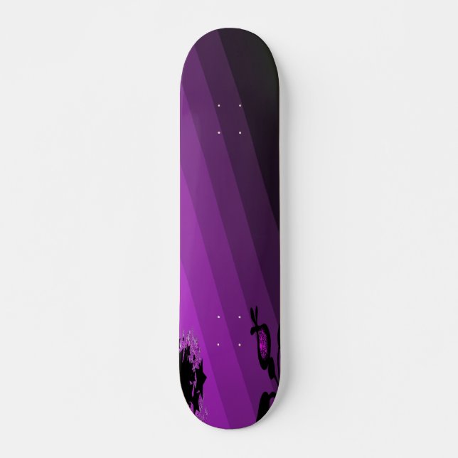 Lila Blume Skateboard (Vorne)
