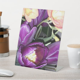 Lila Blume Sockelschild