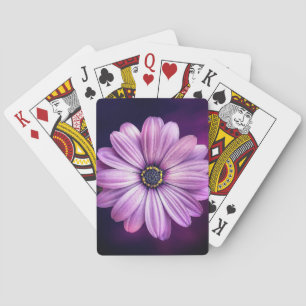 Lila Blume Spielkarten