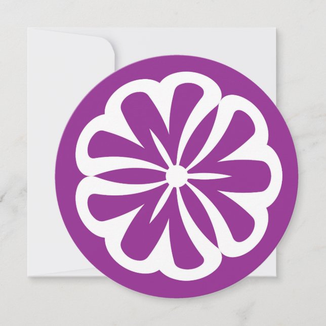 Lila Blume süße 16 Kreise Party Einladungen (Vorderseite)