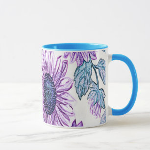 Lila Blume Tasse