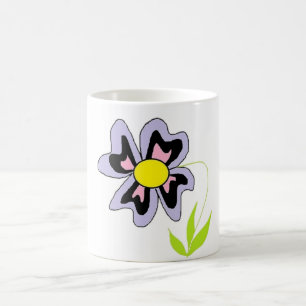 lila Blume Tasse