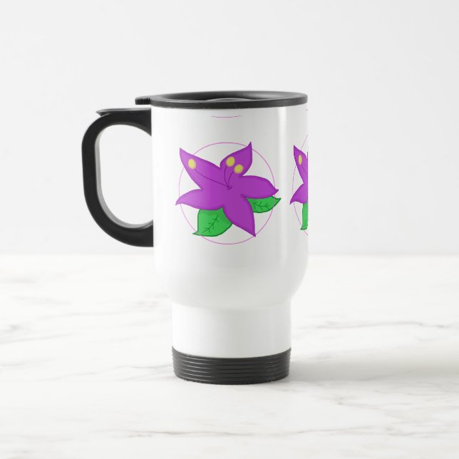 Lila Blume TASSE (Links)