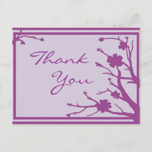 Lila Blume Thema benutzerdefinierte danke Postkart Postkarte