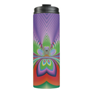 Lila Blume Thermosbecher