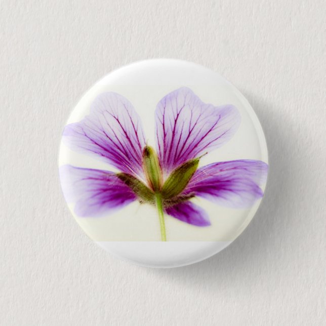 Lila Blume Tiles Stone Untersetzer Button (Vorderseite)