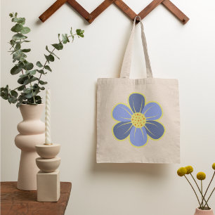 Lila Blume Tote Tasche
