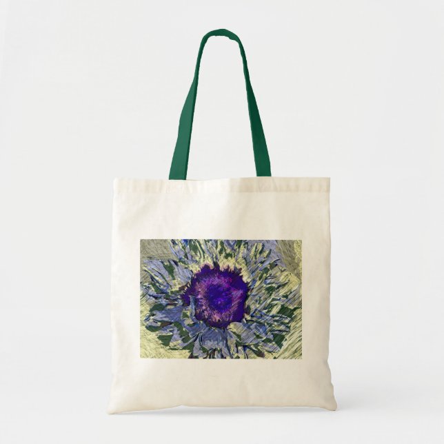 Lila Blume Tote Tasche (Vorne)