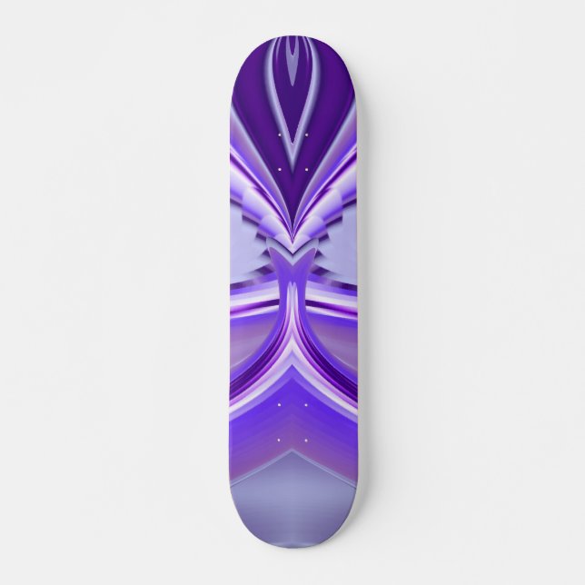Lila Blume Traum , Abstrakte Fantasie Rainbow Art Skateboard (Vorne)