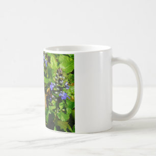 Lila Blume und Hummeln Kaffeetasse