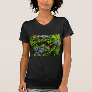 Lila Blume und Hummeln T-Shirt