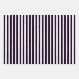 LILA BLUME UND PATTERIEN FÜR SCHWARZSILBER GESCHENKPAPIER SET