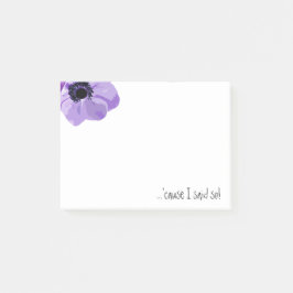 Lila Blume, weil ich so Posten-it® 4 x 3 sagte Post-it Klebezettel
