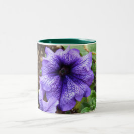 Lila Blume Zweifarbige Tasse