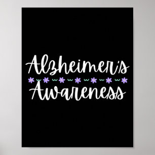 Lila-Blumen-Alzheimer-Bewusstseinsmonat Poster