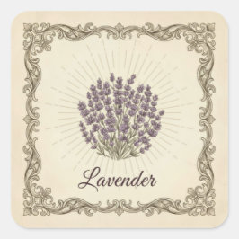 Lila-Blumen-Aufkleber Quadratischer Aufkleber