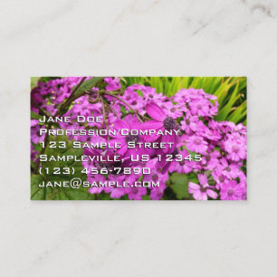 Lila Blumen aus San Francisco Visitenkarte