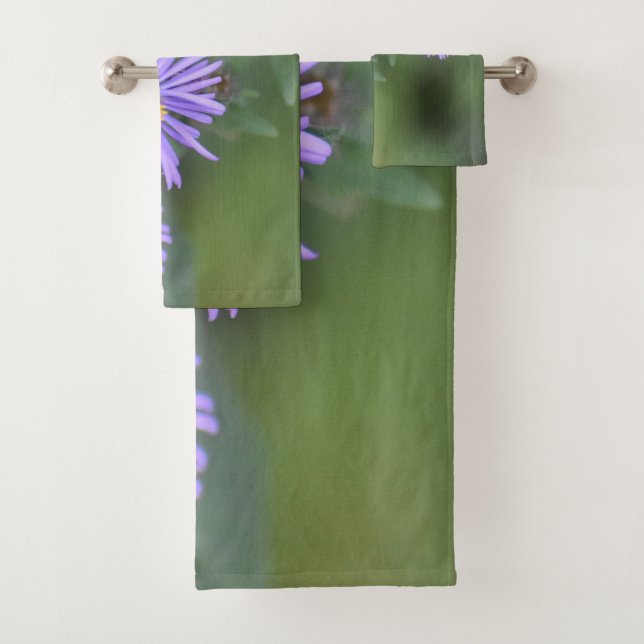 Lila Blumen Badetuch Set (Insitu)