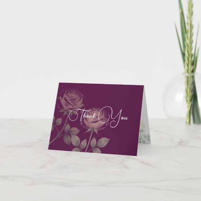 Lila Blumen Dankeskarten Dankeskarte (Vorderseite)