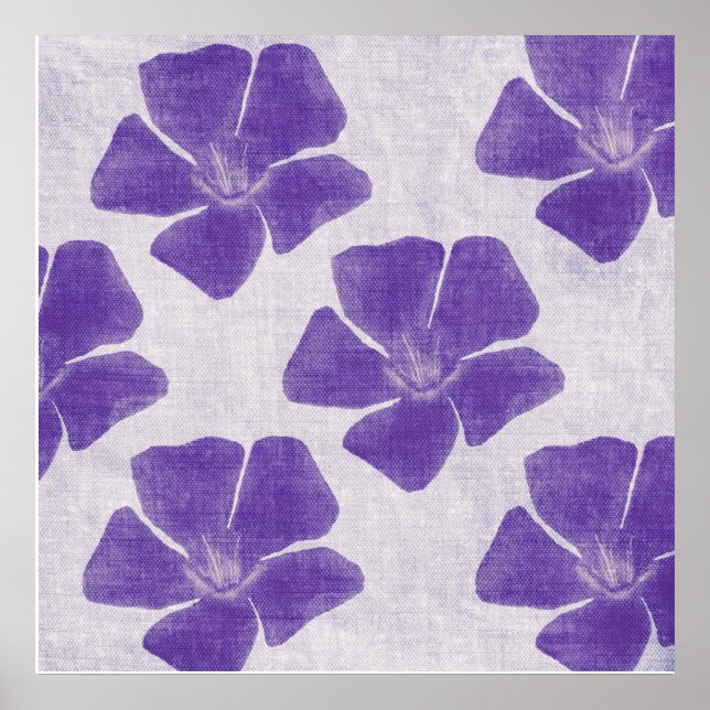 Lila Blumen-Druck Poster (Vorne)