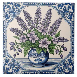 Lila Blumen Fliese