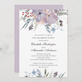 Lila Blumen. Gartenblumenfreund Einladung