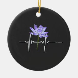 Lila Blumen Gärtner Keramik Ornament