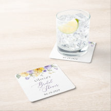 Lila Blumen, gelbe Blumen, Brautparty