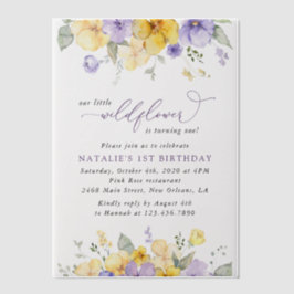 Lila Blumen, gelbe Blumen, erster Geburtstag