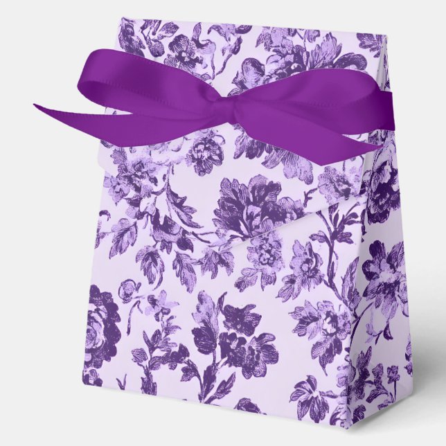 Lila Blumen Geschenkschachtel (Vorderseite)