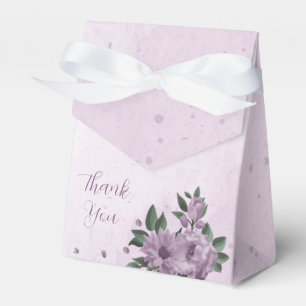 lila Blumen Grün Botanik Hochzeit Geschenkschachtel