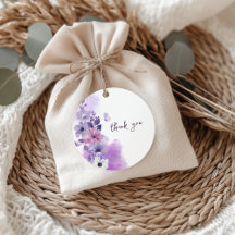 Lila Blumen Hochzeitsgeschenk-Anhänger