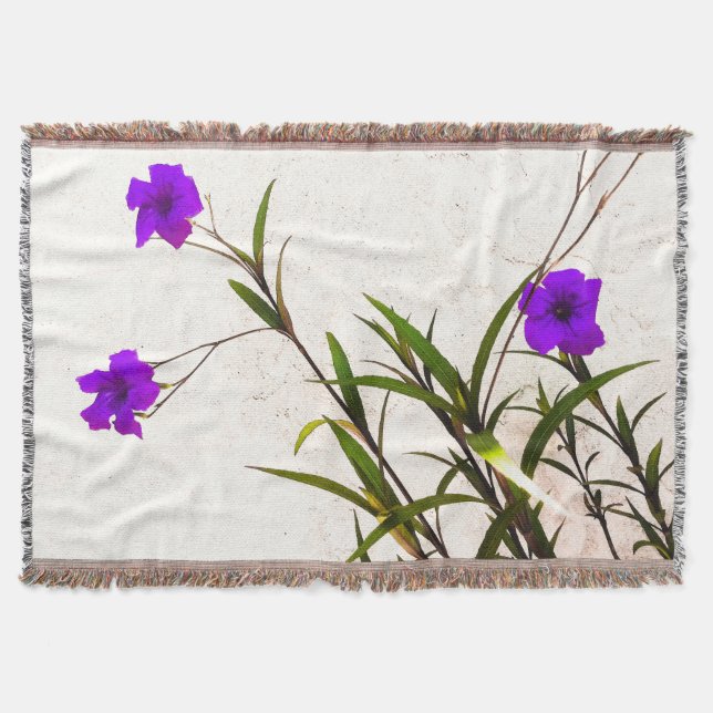 Lila Blumen im Wind Decke (Vorderseite)