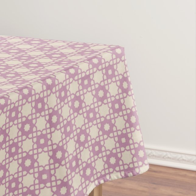 Lila Blumen-Karotisch-Tischdecke Tischdecke (Beispiel)