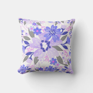 Lila Blumen Kissen