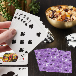 Lila Blumen Klassische Spielkarten