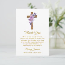 Lila-Blumen-Kreuz-Sympathie-Dankeskarten
