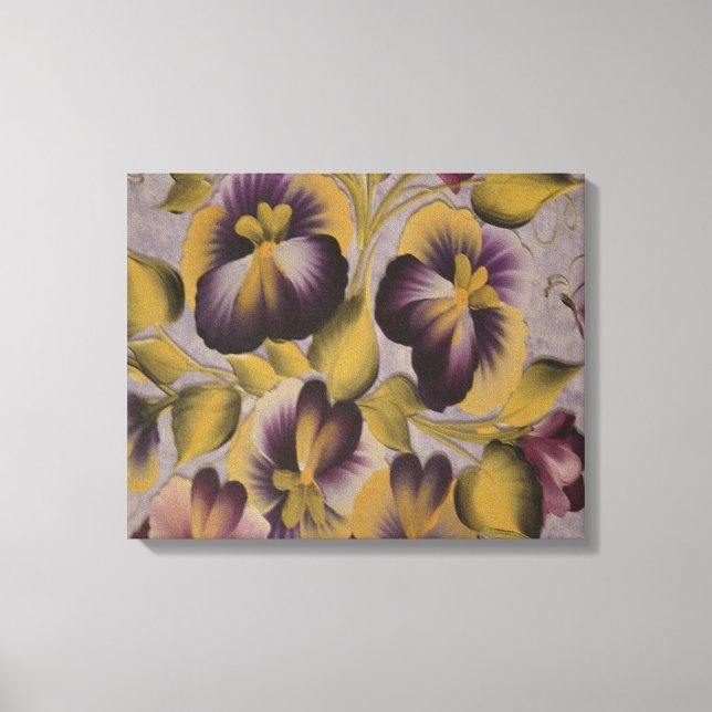 LILA BLUMEN LEINWANDDRUCK (Vorderseite)