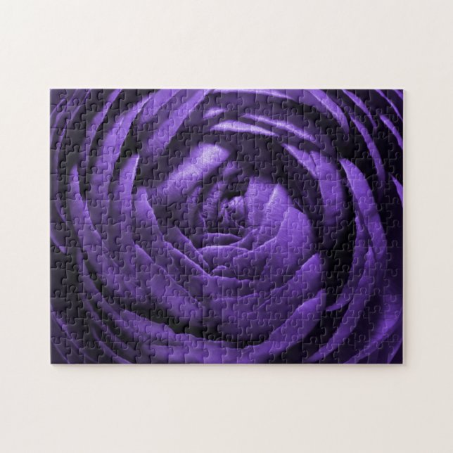 Lila Blumen-Makroschuß Puzzle (Horizontal)