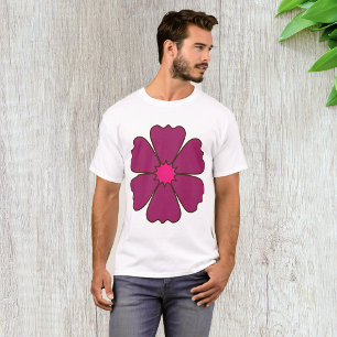 Lila-Blumen-Minimalblüte T-Shirt