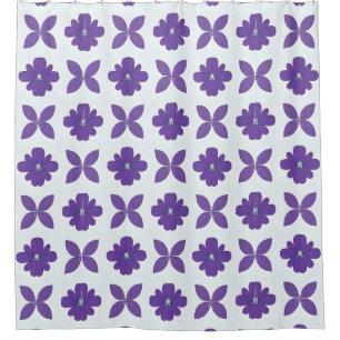 Lila Blumen mit hellem Hintergrund Duschvorhang