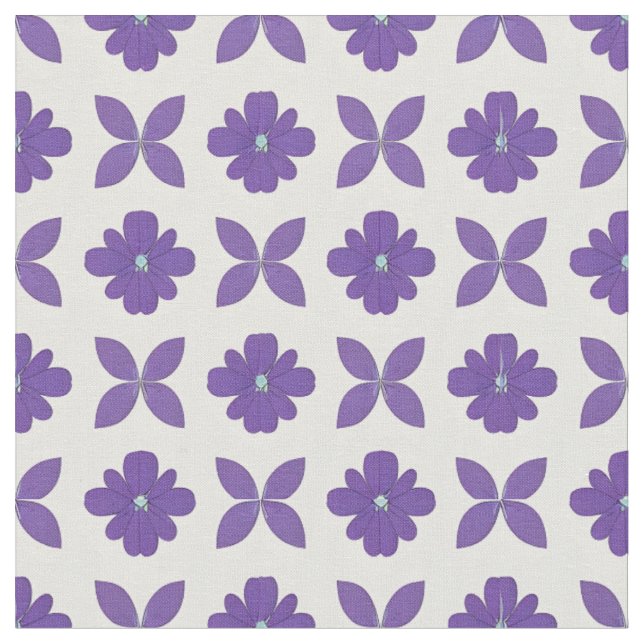 Lila Blumen mit hellem Hintergrund Stoff (Nahaufnahme)
