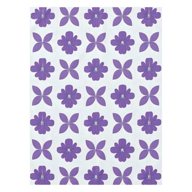 Lila Blumen mit hellem Hintergrund Tischdecke (Vorderseite)