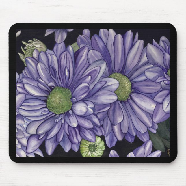 Lila Blumen Mousepad (Vorne)