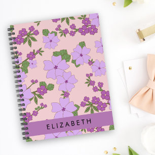 Lila Blumen, Muster von Blume, Ihr Name Planer
