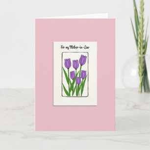 Lila-Blumen-Mutter-Karte Karte