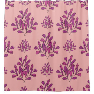 Lila Blumen nahtlos Vintag wiederholt Backgrob Duschvorhang