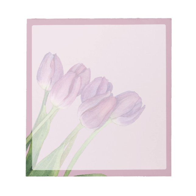 Lila Blumen Notizblock (Vorderseite)