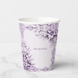 Lila-Blumen Papiertasse Pappbecher