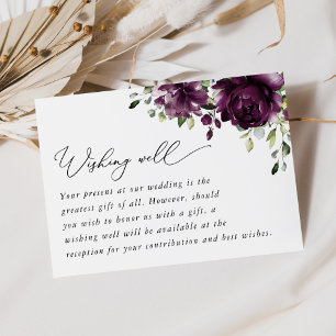 Lila Blumen, Pflaume Blume, Hochzeitswünsche gut Begleitkarte